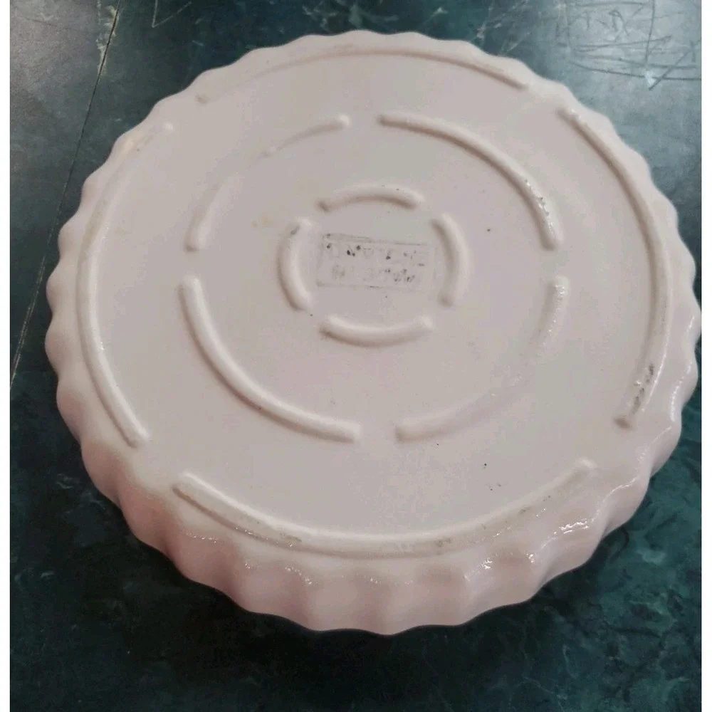 Quiche Lorraine Ceramic Baking Dish with Recipe White RARE VTG Made in England